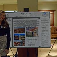 Madison Jacobsen with her research poster